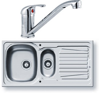 Additional image for Sparta Kitchen Sink, Tap & Waste. 1000x500mm (1.5 Bowl).