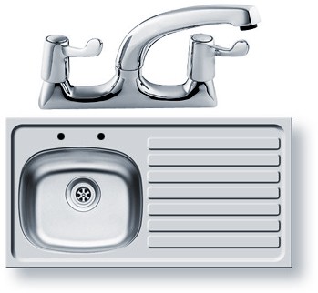 Additional image for Kitchen Sink, Waste & Tap. 940x490mm (Right Hand).