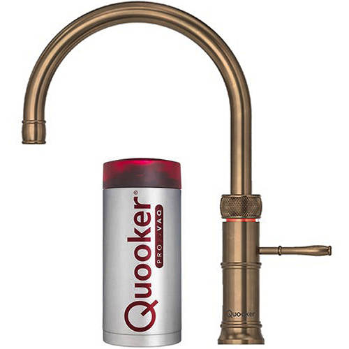 Additional image for Round Boiling Water Kitchen Tap. COMBI (Patinated Brass).