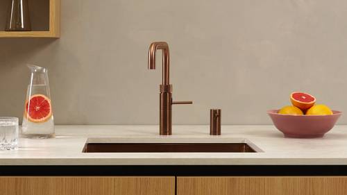 Additional image for Square Boiling Water Kitchen Tap. COMBI (Patinated Brass).