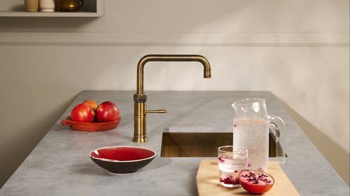 Additional image for Square Boiling Water Kitchen Tap. COMBI (Patinated Brass).