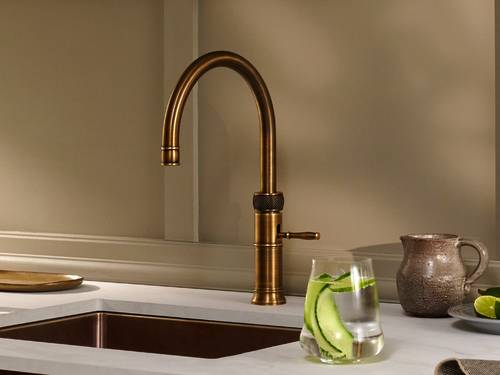 Additional image for Round Boiling Water Kitchen Tap. PRO3 (Patinated Brass).