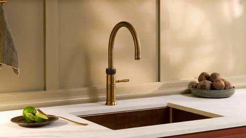 Additional image for Round Boiling Water Kitchen Tap. PRO3 (Patinated Brass).