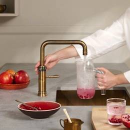 Additional image for Square Boiling Water Kitchen Tap. PRO3 (Patinated Brass).