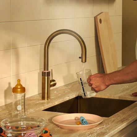 Additional image for 3 In 1 Boiling Water Kitchen Tap. COMBI (PRE ORDER - Patinated Brass).