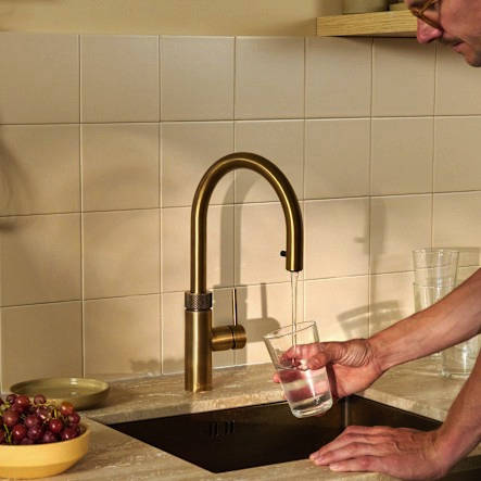 Additional image for 3 In 1 Boiling Water Kitchen Tap. PRO3 (PRE ORDER - Patinated Brass).