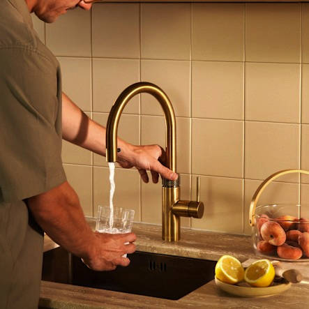Additional image for 3 In 1 Boiling Water Kitchen Tap. PRO3 (PRE ORDER - Patinated Brass).