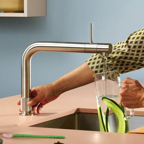 Additional image for Front Boiling Water Kitchen Tap. COMBI (3-in-1, Stainless Steel).