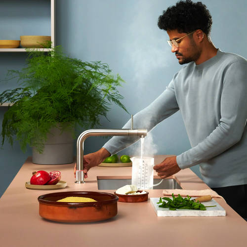 Additional image for Front Boiling Water Kitchen Tap. PRO3 (3-in-1, Stainless Steel).