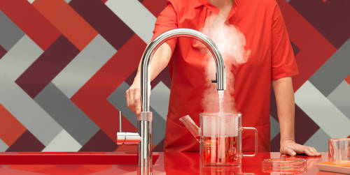 Additional image for Round Boiling Water Kitchen Tap. COMBI (Polished Chrome).