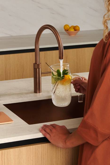 Additional image for Round Boiling Water Kitchen Tap. COMBI (Rose Copper).