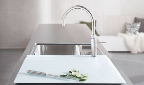 Additional image for Round Boiling Water Kitchen Tap. COMBI (Stainless Steel).