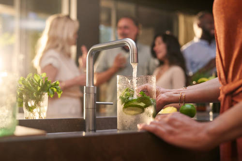 Additional image for Square Boiling Water Kitchen Tap. COMBI (Polished Chrome).