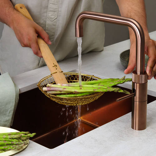Additional image for Square Boiling Water Kitchen Tap. COMBI (Rose Copper).
