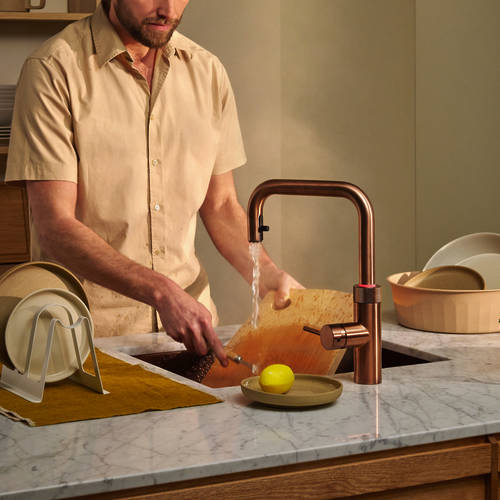 Additional image for Square Boiling Water Kitchen Tap. COMBI (Rose Copper).