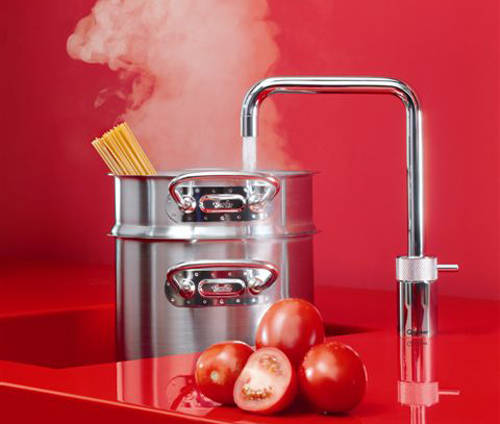 Additional image for Square Boiling Water Kitchen Tap. COMBI (Stainless Steel).