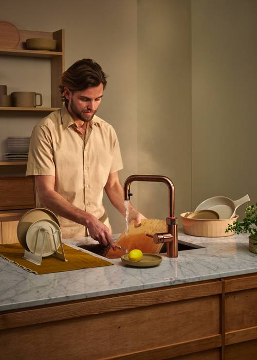 Additional image for Square Boiling Water Kitchen Tap. PRO3 (Rose Copper).