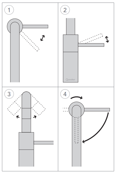 Additional image for Square Twintaps Instant Boiling Tap. PRO3 (Polished Chrome).