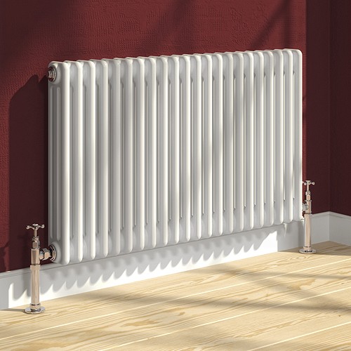 Additional image for Colona 3 Column Radiator (White). 600x785mm.