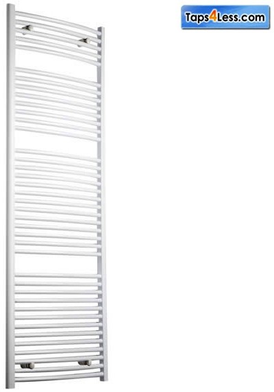 Additional image for Diva Curved Towel Radiator (White). 1800x600mm.