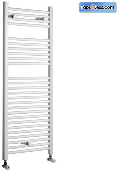 Additional image for Diva Flat Towel Radiator (White). 1200x300mm.
