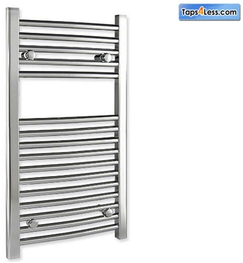 Additional image for Diva Flat Towel Radiator (Chrome). 800x600mm.