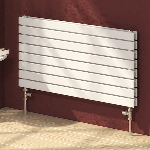 Additional image for Rione Horizontal Double Radiator (White). 1000x550mm.
