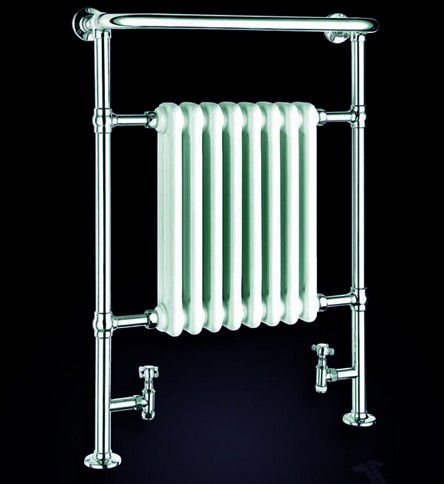 Additional image for Victoria Traditional Towel Radiator (Chrome). 675x960mm.