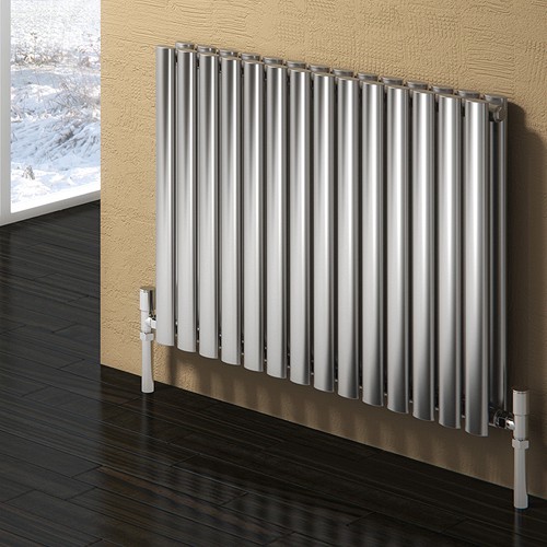 Additional image for Nerox Double Radiator (Brushed Stainless Steel). 1180x600.