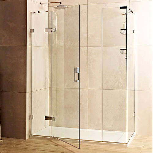 Shower Enclosure With Hinged Door 1200x800 Nickel Roman Liber8