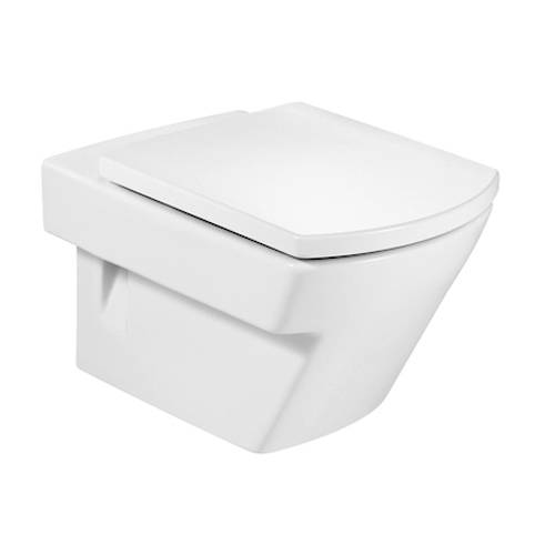 Additional image for Hall Wall Hung Toilet Pan & White Seat.
