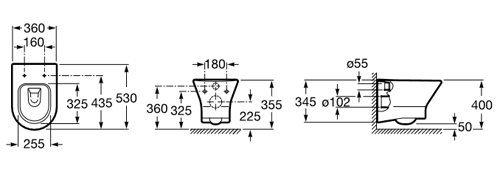 Additional image for Nexo Wall Hung Rimless Toilet Pan & Seat.