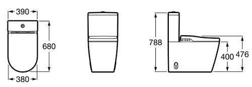 Additional image for In-Wash Inspira Smart Close Coupled Toilet.