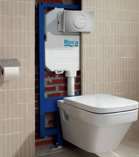 Additional image for Basin & WC Frame With PL4 Dual Flush Panel (Grey).