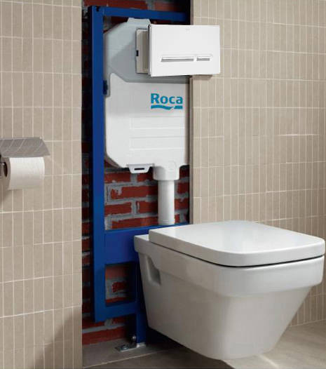 Additional image for Basin & WC Frame With PL5 Dual Flush Panel (White).