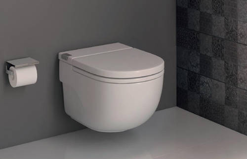Additional image for In-Wall WC Compact Tank & PL1 Dual Flush Panel (White).
