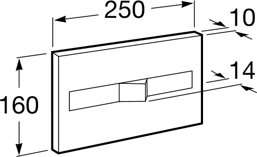 Additional image for In-Wall WC Compact Tank & PL2 Dual Flush Panel (White).