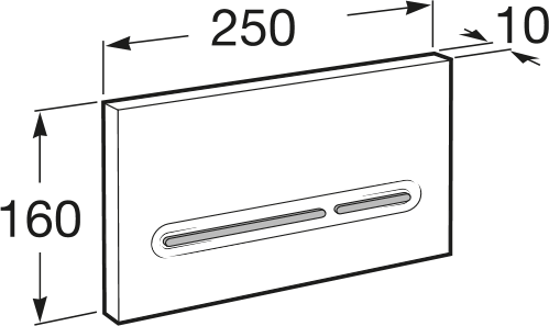 Additional image for In-Wall Basic Compact Tank & PL5 Dual Flush Panel (Grey).