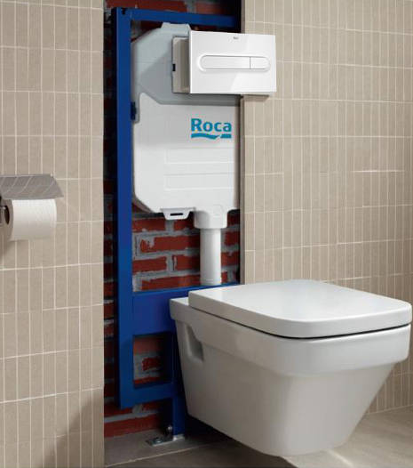 Additional image for Basin & WC Frame With PL1 Dual Flush Panel (White).