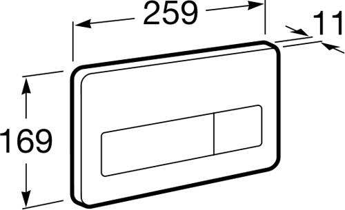 Additional image for Basin & WC Frame With PL3 Dual Anti Vandal Panel (S Steel).