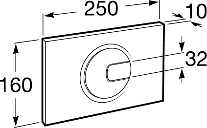 Additional image for PL4 Dual Flush Operating Panel For Cisterns (White).