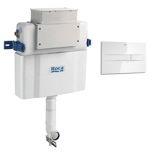 Additional image for Low Height Concealed Cistern & PL2 Dual Flush Panel (White).