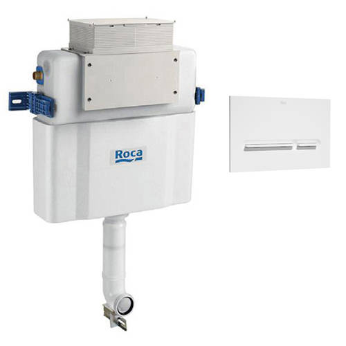 Additional image for Low Height Concealed Cistern & PL5 Dual Flush Panel (White).