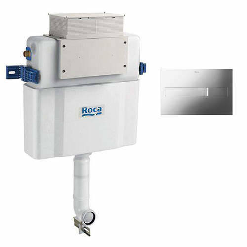 Additional image for Low Height Concealed Cistern & PL2 Dual Flush Panel (Chrome).