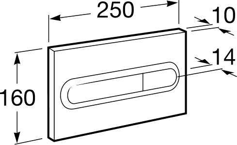 Additional image for Low Height Concealed Cistern & PL2 Dual Flush Panel (Chrome).