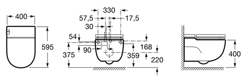 Additional image for Wall Hung Pan With Integrated Cistern & Seat (Solid Wall "I" Type).