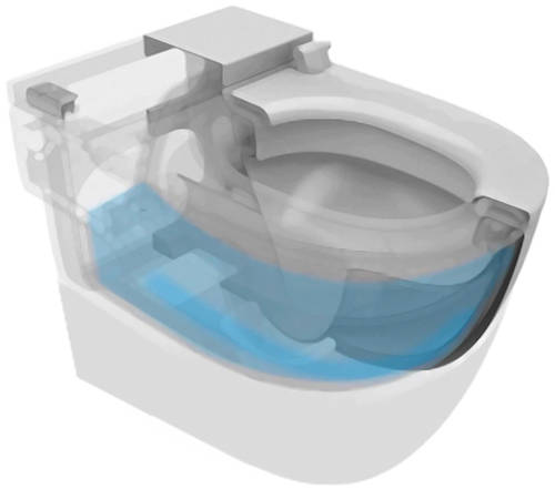 Additional image for Back To Wall Pan With Integrated Cistern (BTW).