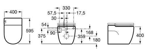 Additional image for Back To Wall Pan With Integrated Cistern (BTW).