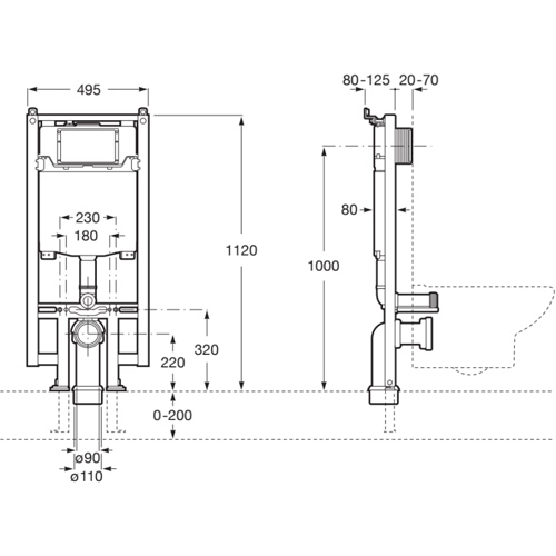 Additional image for Duplo ONE Compact Depth Installation System With Cistern & Frame (AG)