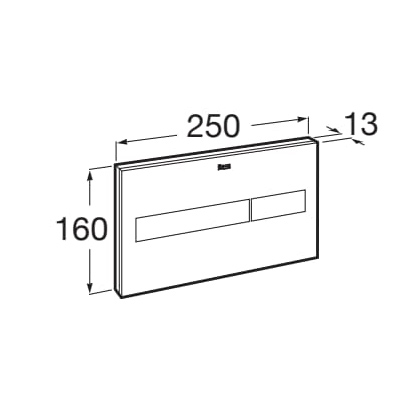 Additional image for PL7 (DUPLO ONE) - Dual Flush Plate (White Glass)